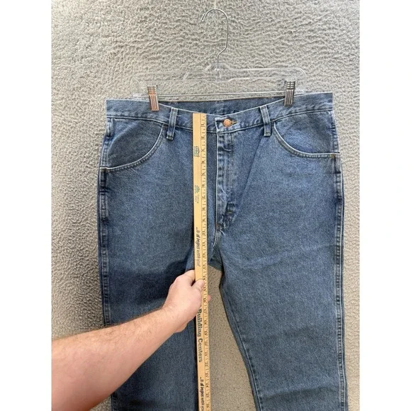 Rustler Jeans Mens 38x30 Blue Regular Fit Straight Leg Workwear Western NEW - Picture 5 of 11
